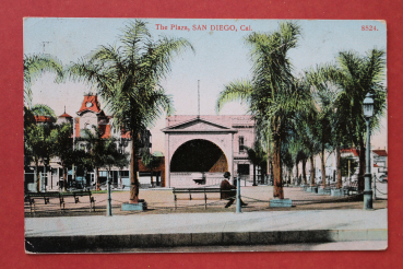 Ansichtskarte AK San Diego Kalifornien 1910-1920 The Plaza Häuser Architektur Ortsansicht USA Amerika Vereinigte Staaten